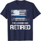 The Legend Has Retired Shirt Police Officer Retirement Gift T-Shirt - T-Shirt | Navy