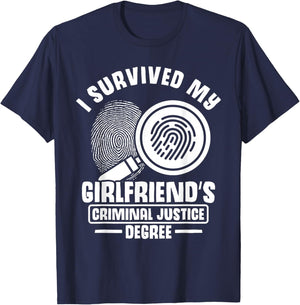 Criminal Justice Student Graduation Criminal Justice School T-Shirt - T-Shirt | Navy