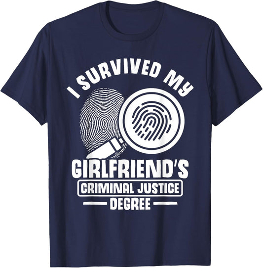 Criminal Justice Student Graduation Criminal Justice School T-Shirt - T-Shirt | Navy
