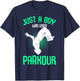 Just a Boy who Loves Parkour Freerunner Traceur Boys Kids T-Shirt - T-Shirt | Navy