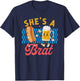 Oktoberfest Couples She’s A Brat Drinking German Beer T-Shirt - T-Shirt | Navy