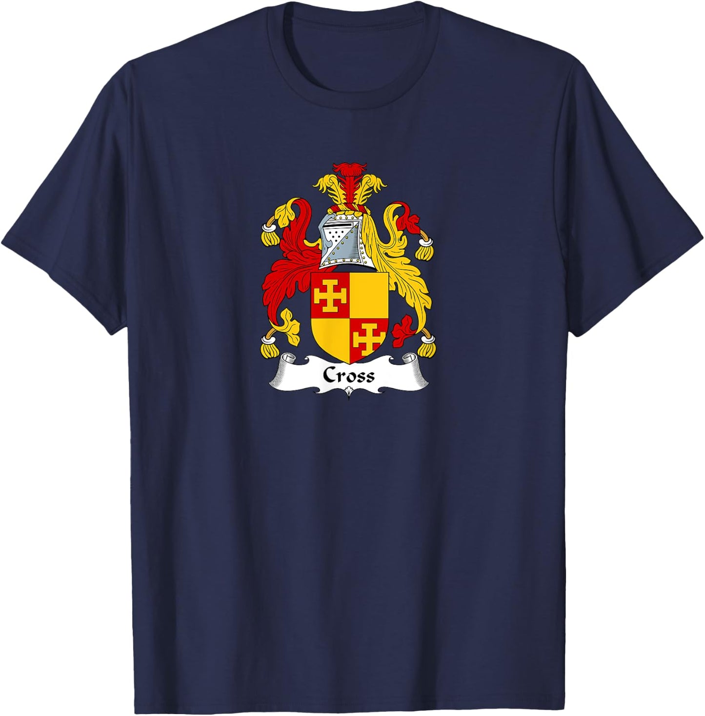 Cross Coat of Arms - Family Crest Shirt T-Shirt - T-Shirt | Navy