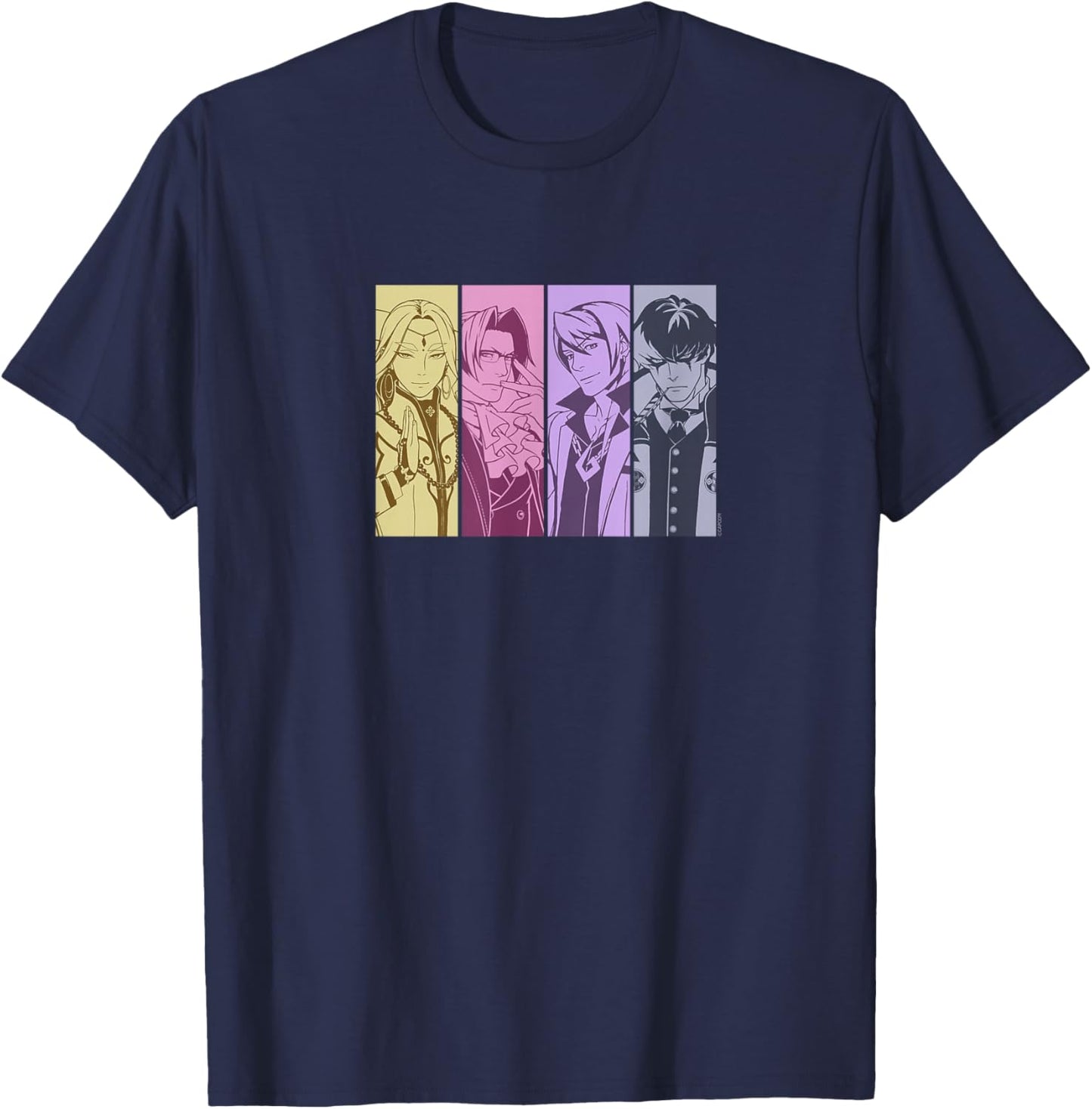 Capcom Apollo Justice: Ace Attorney , Erwachsene, Fans of animated content, young adults, teenagers, Kurzarm, , Schwarz, S T-Shirt - T-Shirt | Navy