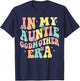 In My Auntie Godmother Era Aunt God Mother Bestie Smile Face T-Shirt - T-Shirt | Navy