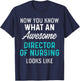 Director of Nursing Awesome RN Nurse T-Shirt - T-Shirt | Navy