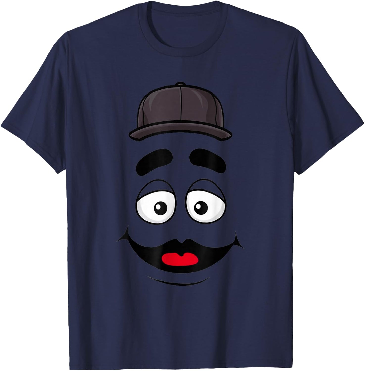 Funny Grimace Face For Halloween Costume T-Shirt - T-Shirt | Navy