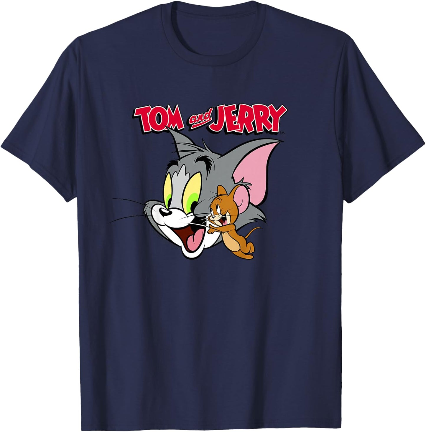 Kids Tom And Jerry Simple Portrait Logo T-Shirt - T-Shirt | Navy