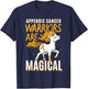Appendix Cancer Awareness Supporter Fighter Unicorn Lover T-Shirt - T-Shirt | Navy