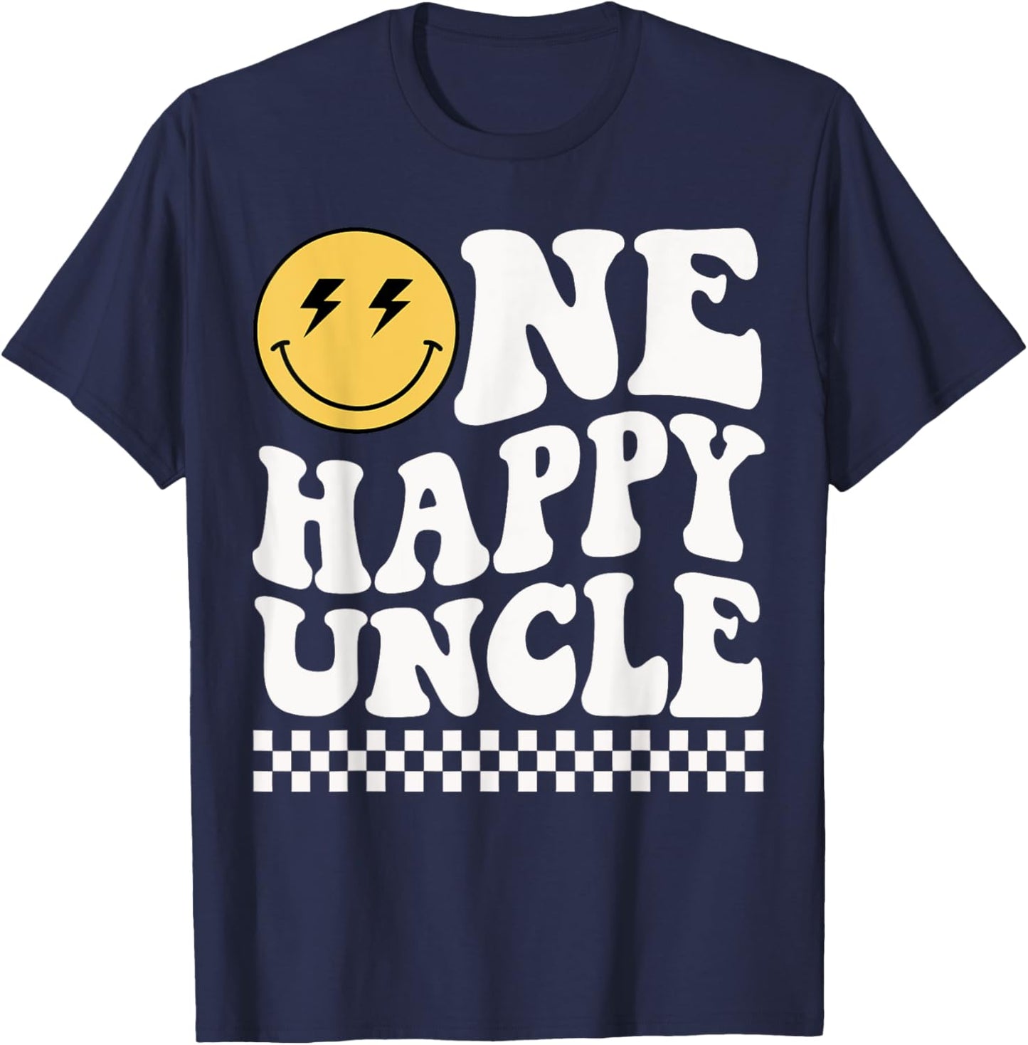 One Happy Dude Uncle] 1st Birthday Family Matching T-Shirt - T-Shirt | Navy