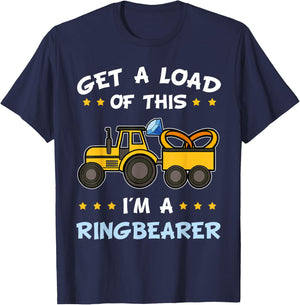 Get A Load Of This I'm The Ring Bearer Truck Boy Gift T-Shirt - T-Shirt | Navy