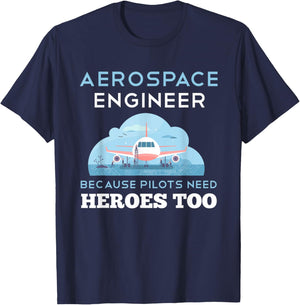 Aerospace Engineer Shirt Funny Aerospace Engineering Gift T-Shirt - T-Shirt | Navy