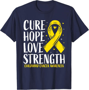 Childhood Cancer Awareness Shirt 2024 Childhood Cancer T-Shirt - T-Shirt | Navy