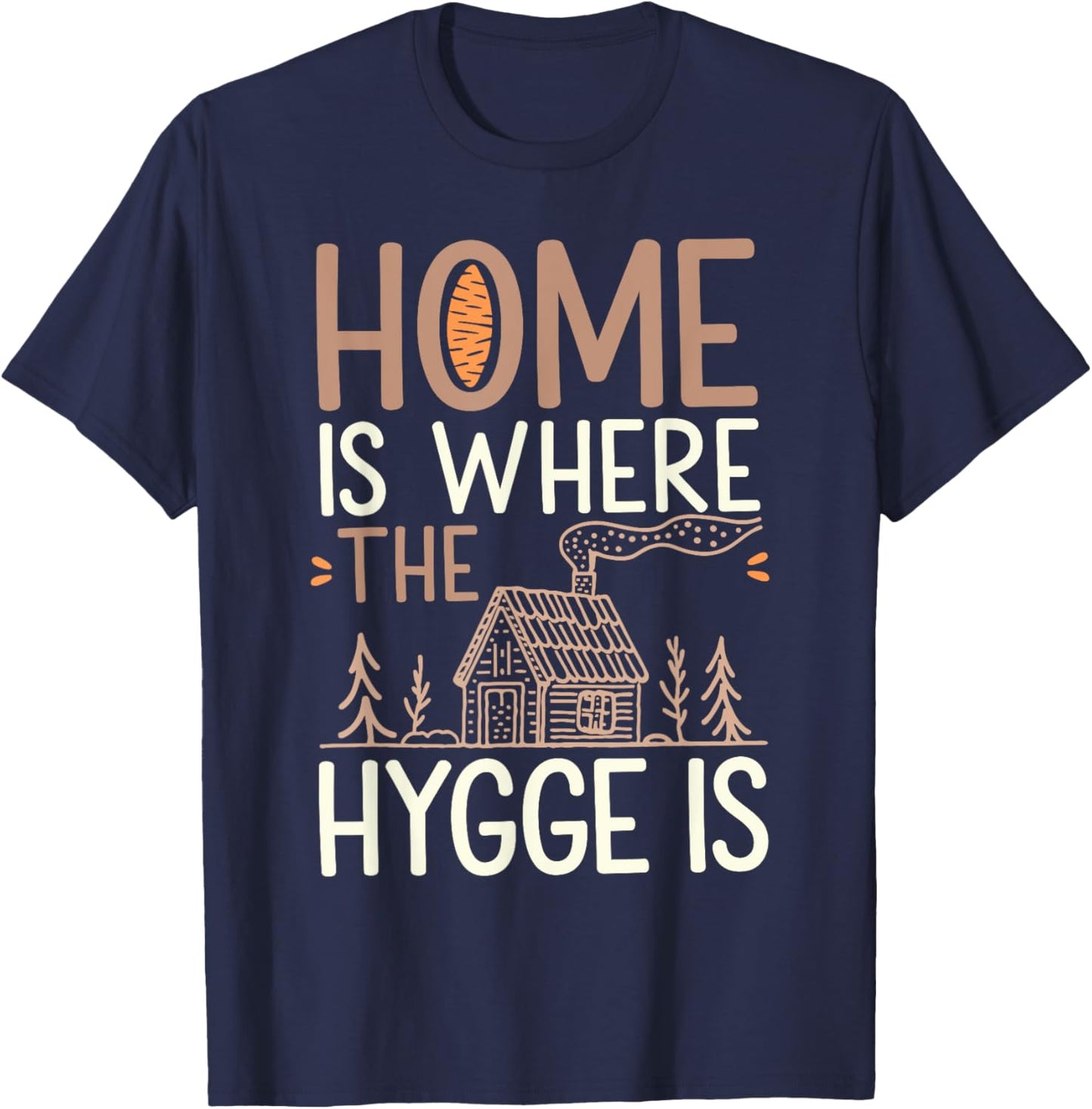 Scandinavian Aesthetics Nordic Design Minimalism Hygge Style T-Shirt - T-Shirt | Navy