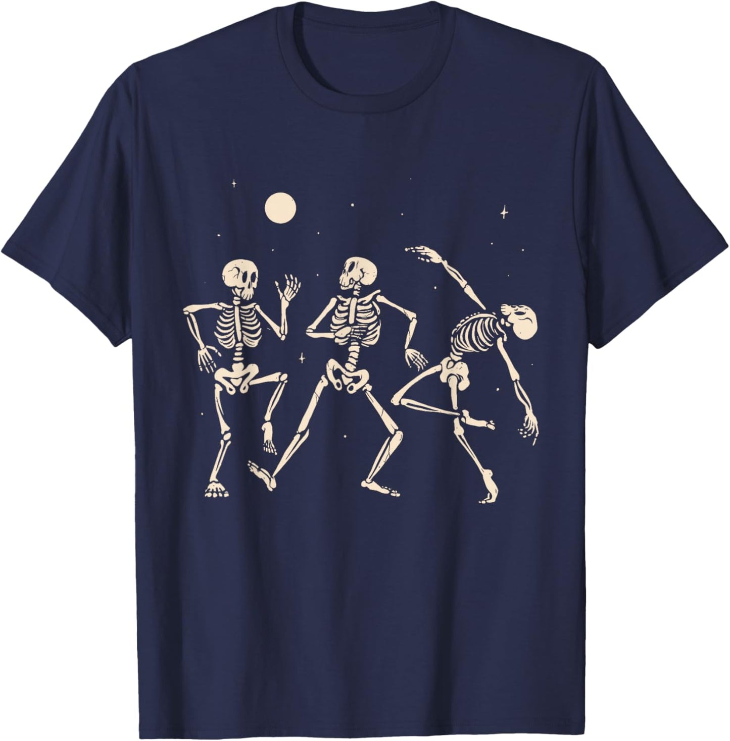 Spooky Dancing Skeletons Halloween Costume Music Adult Kids T-Shirt - T-Shirt | Navy