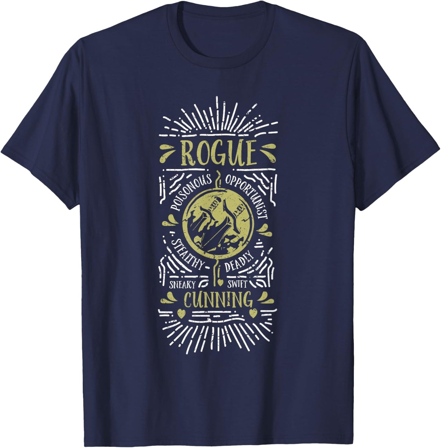 Wow Rogue Role Playing Gamer T-Shirt - T-Shirt | Navy