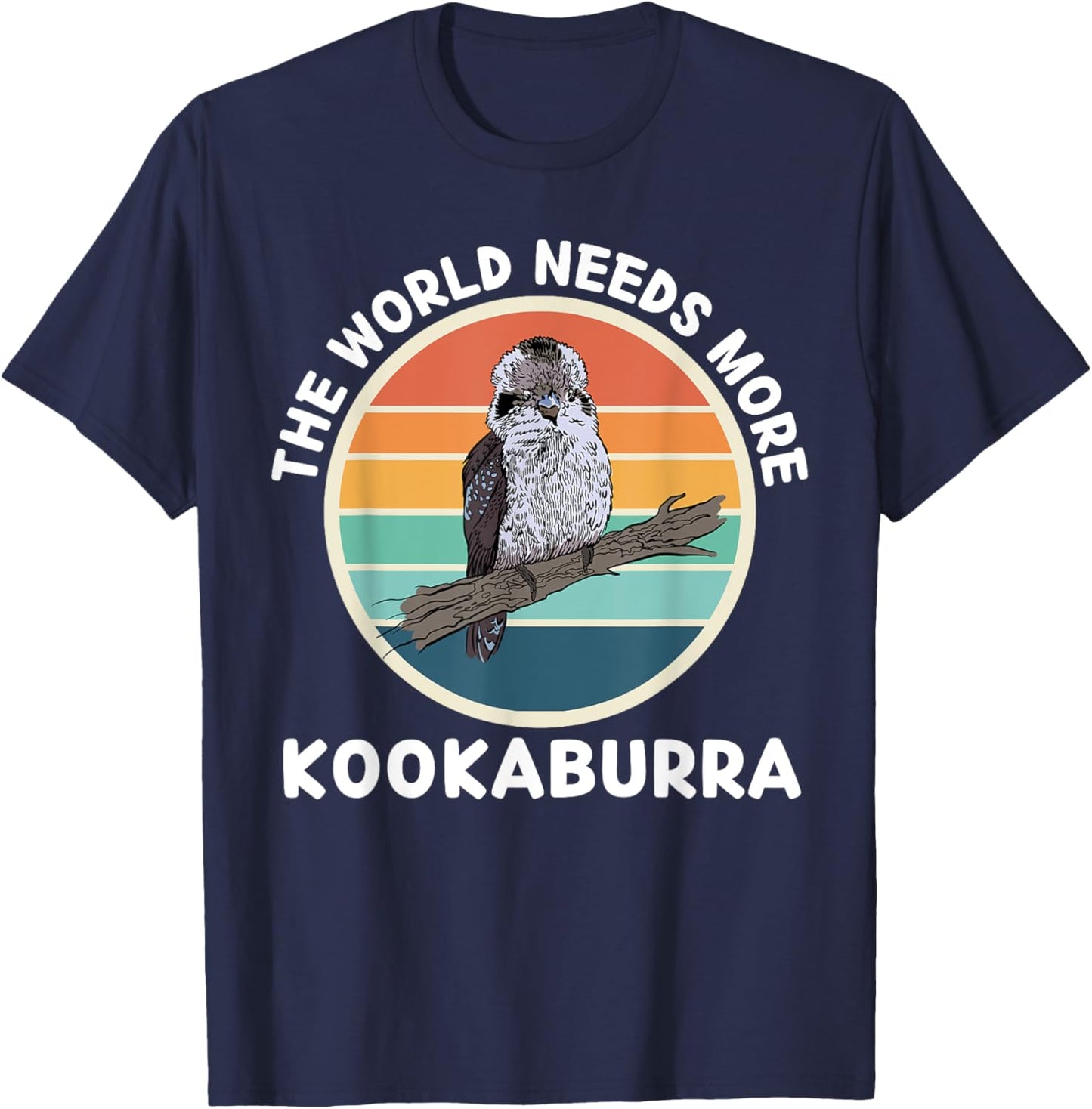 Vintage The World Needs More Kookaburra Bird Lover T-Shirt - T-Shirt | Navy