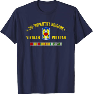 199th Infantry Brigade Vietnam Veteran Military Christmas T-Shirt - T-Shirt | Navy
