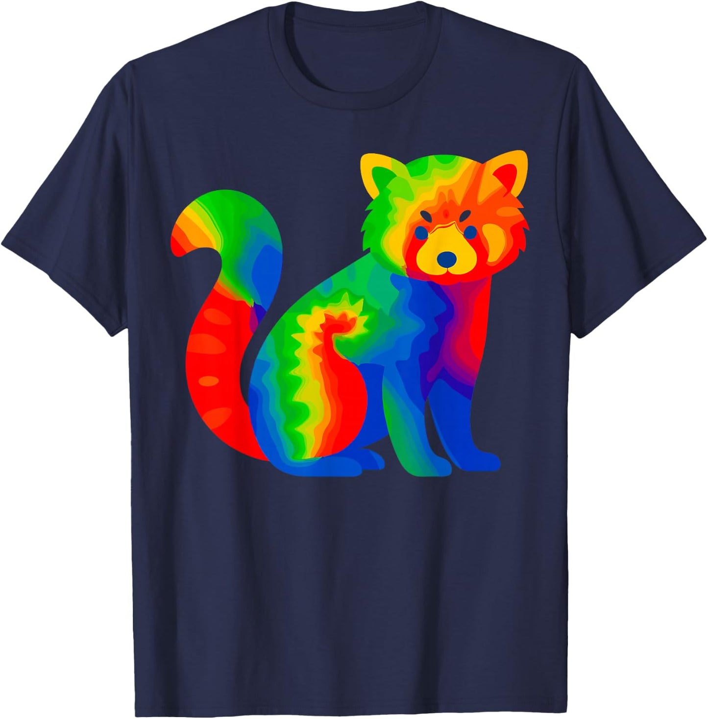 Tie-Dye Red Panda T-Shirt - T-Shirt | Navy