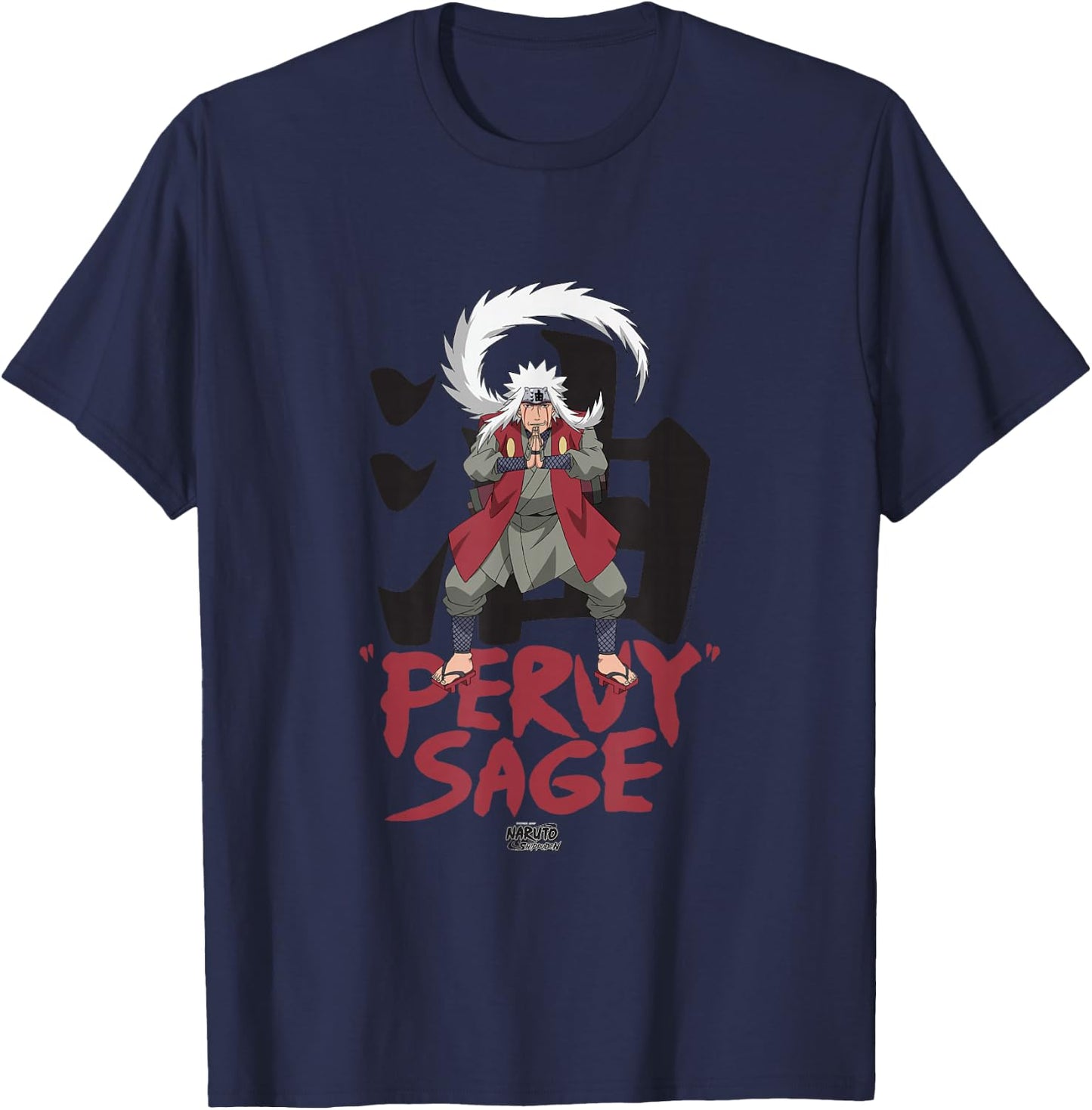 Naruto Shippuden Jiraiya Pervy Sage Small T-Shirt - T-Shirt | Navy