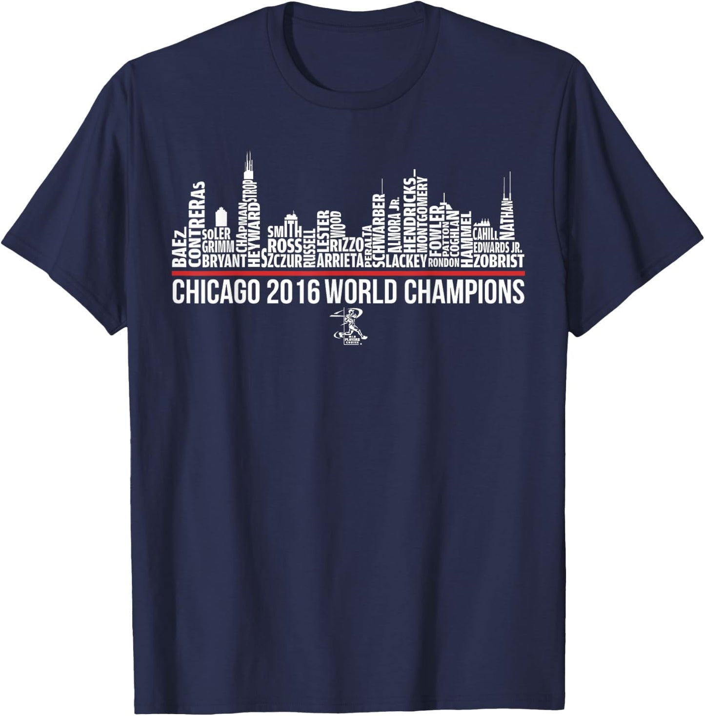 2019 Javier Baez Skyline - Apparel T-Shirt - T-Shirt | Navy