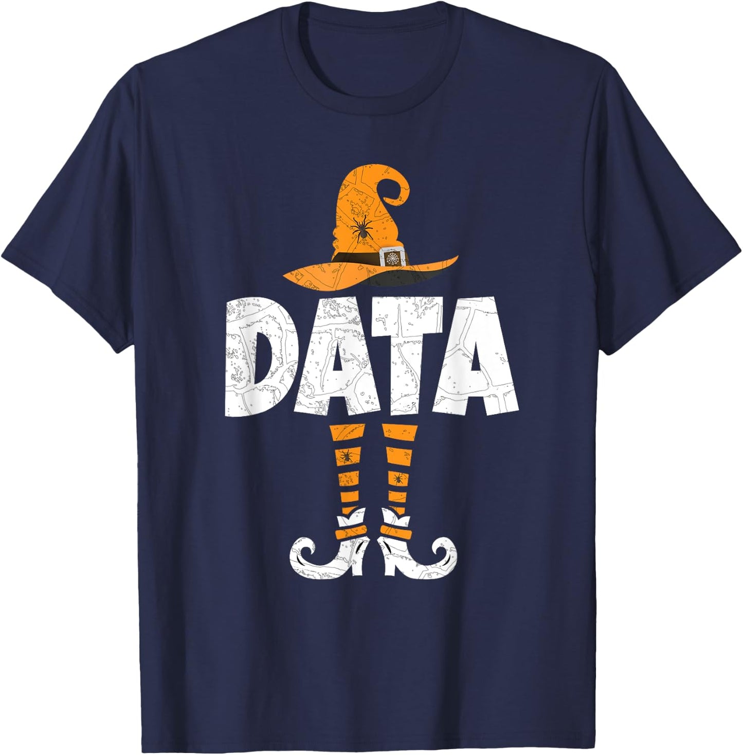 Data Analyst Statistics Scientist Halloween Themed T-Shirt - T-Shirt | Navy