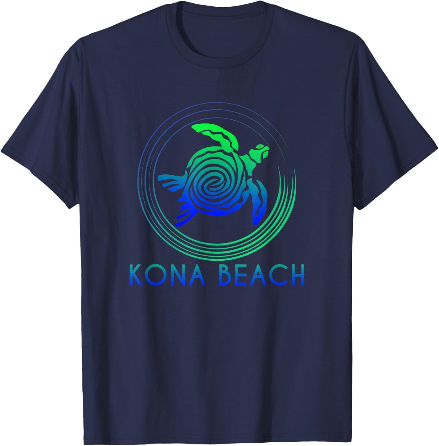 Kona Beach Hawaii Tribal Turtle Shirt T-Shirt - T-Shirt | Navy