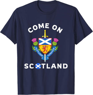 Scottish Pride - Come on Scotland - Yes Sir I can Boogie T-Shirt - T-Shirt | Navy