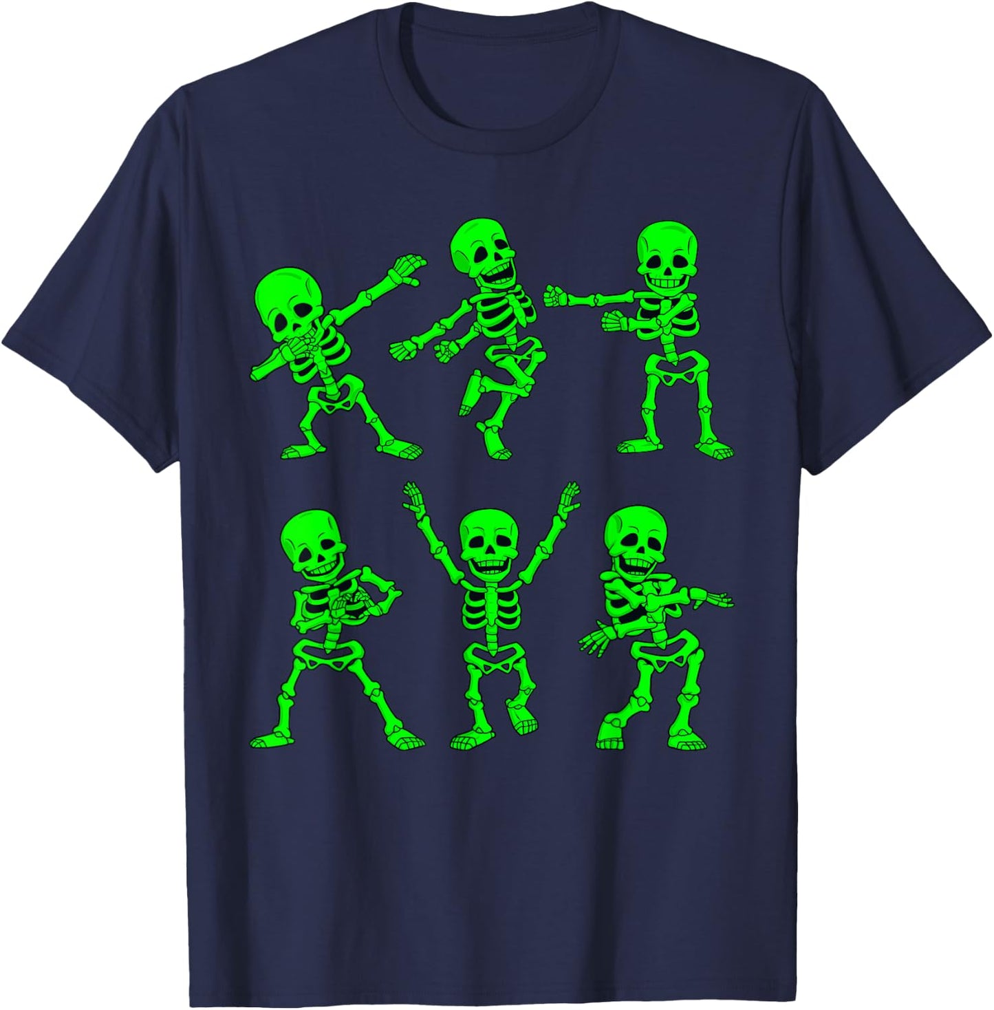 Dancing Skeletons Dance Challenge Girl Boys Kids Halloween Small T-Shirt - T-Shirt | Navy