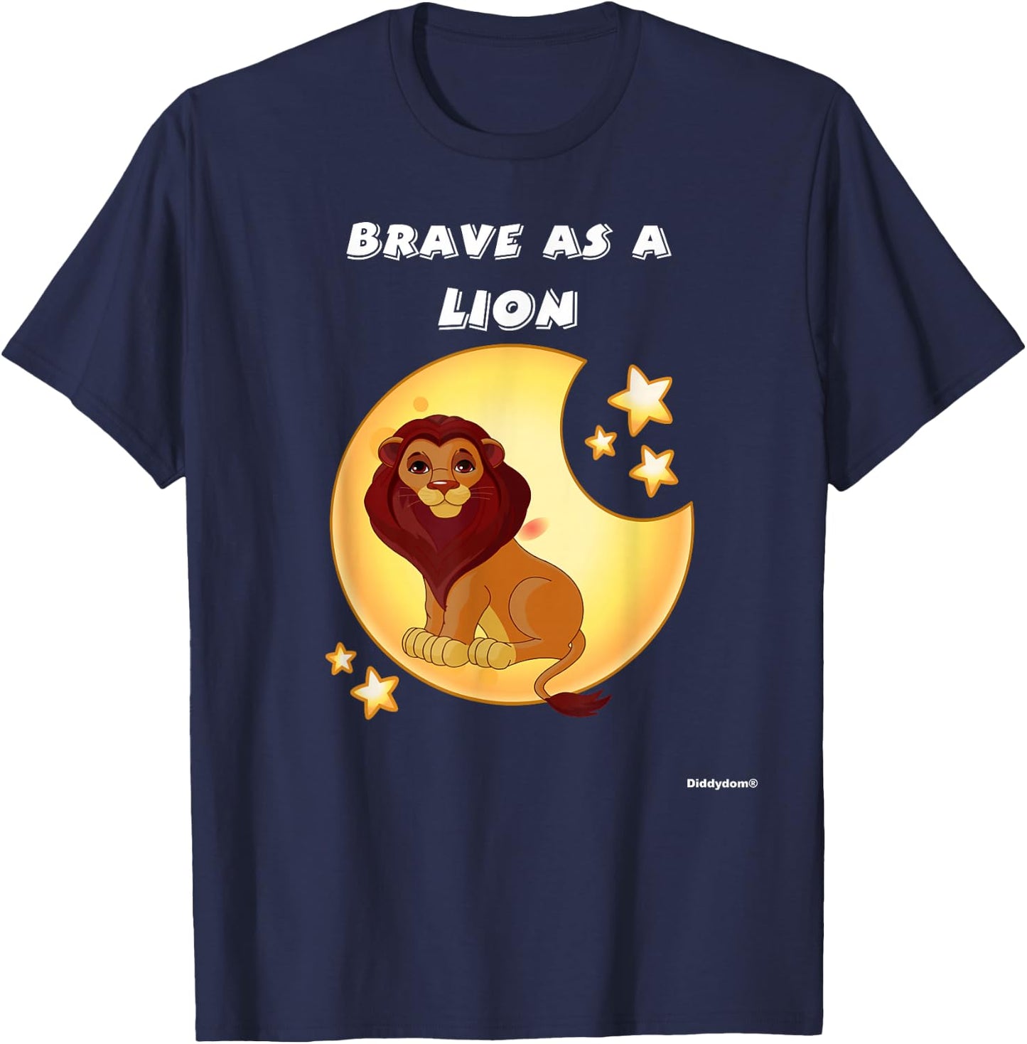 Bravery Brave Child Present Brave As A Lion T-Shirt - T-Shirt | Navy
