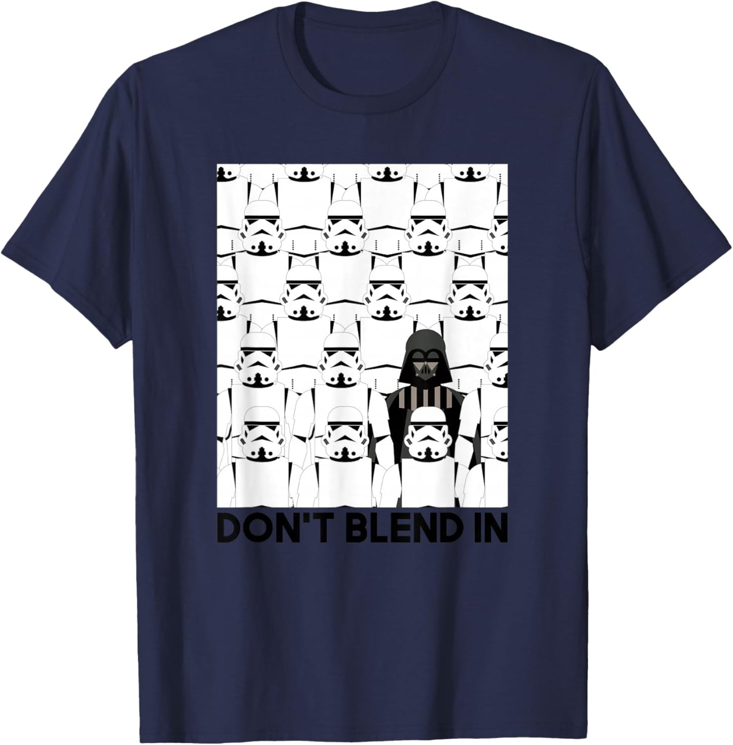 Star Wars Classic Don't Blend In Darth Vader & Stormtroopers T-Shirt - T-Shirt | Navy