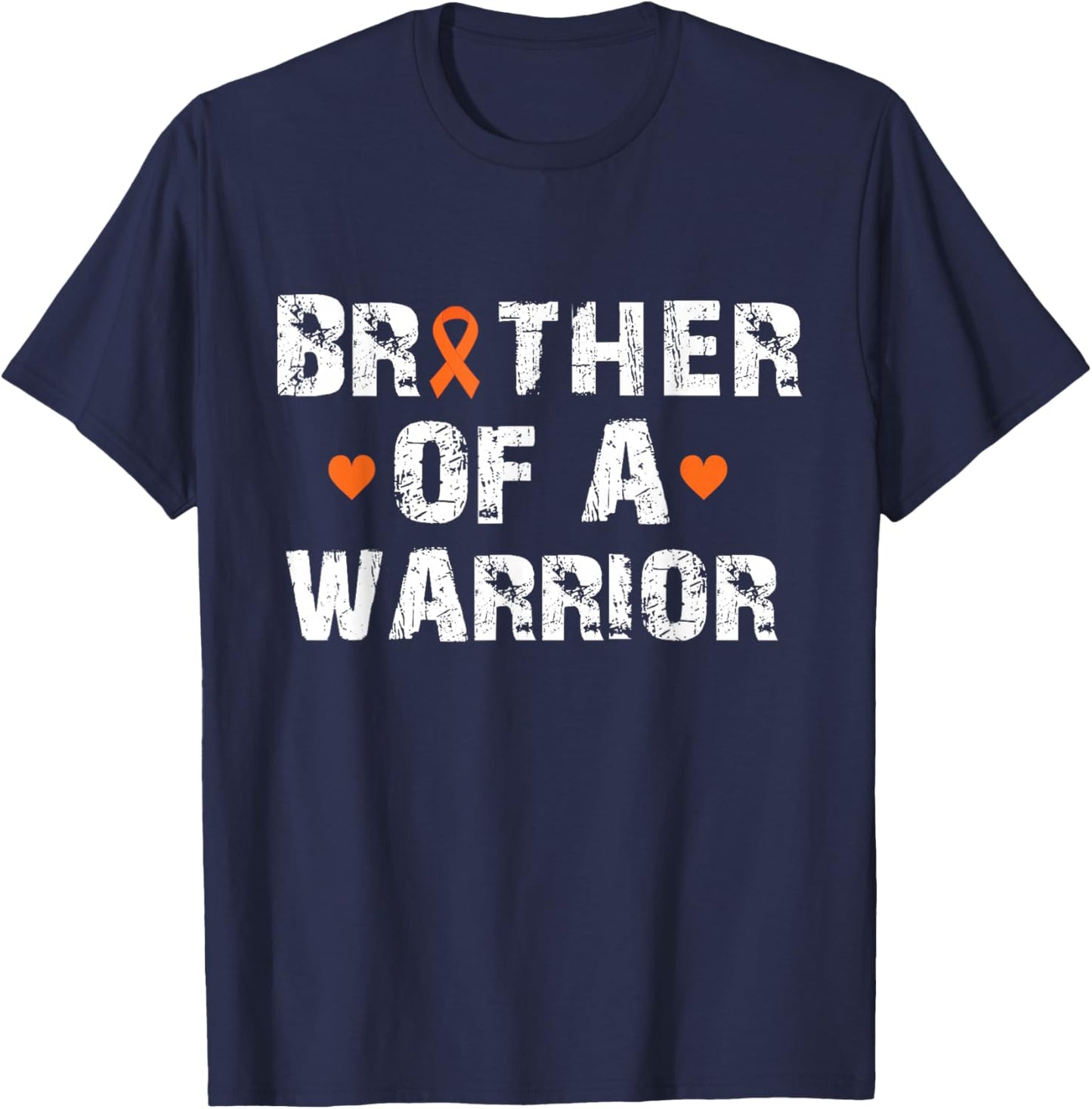 Brother Of A Warrior Multiple Sclerosis Awareness MS Warrior T-Shirt - T-Shirt | Navy