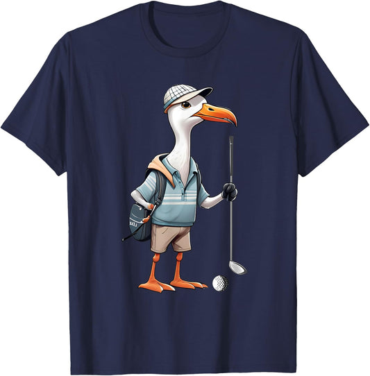 Funny Golfer Albatross Bird Golf Player Game Gift Men Women T-Shirt - T-Shirt | Navy