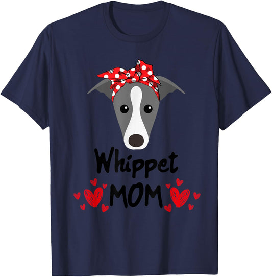 Whippet Mom T-Shirt - T-Shirt | Navy