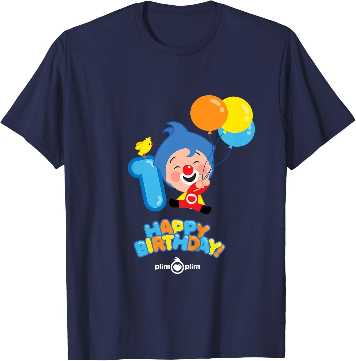 Kids Plim Plim The Kindness Hero - Happy Birthday T-Shirt - T-Shirt | Navy