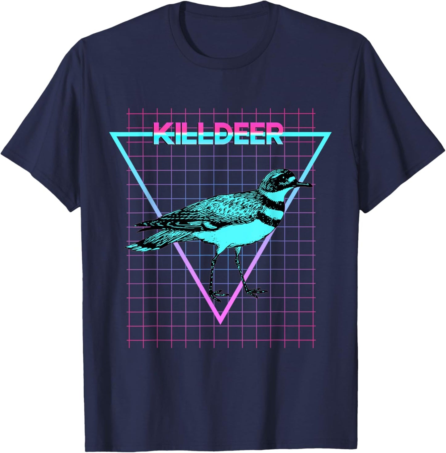 Killdeer Bird Aesthetic Retro Style Killdeer T-Shirt - T-Shirt | Navy