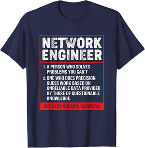 Funny Network Systems Admin Network Engineer Definition T-Shirt - T-Shirt | Navy