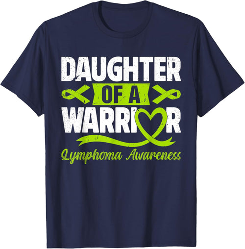 Daughter Of A Warrior Lymphoma Awareness Lime Green Ribbon