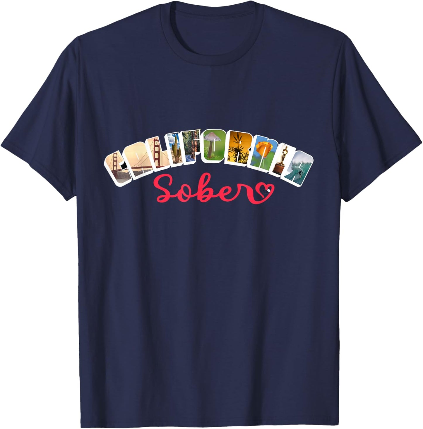 California Sober T-Shirt - T-Shirt | Navy