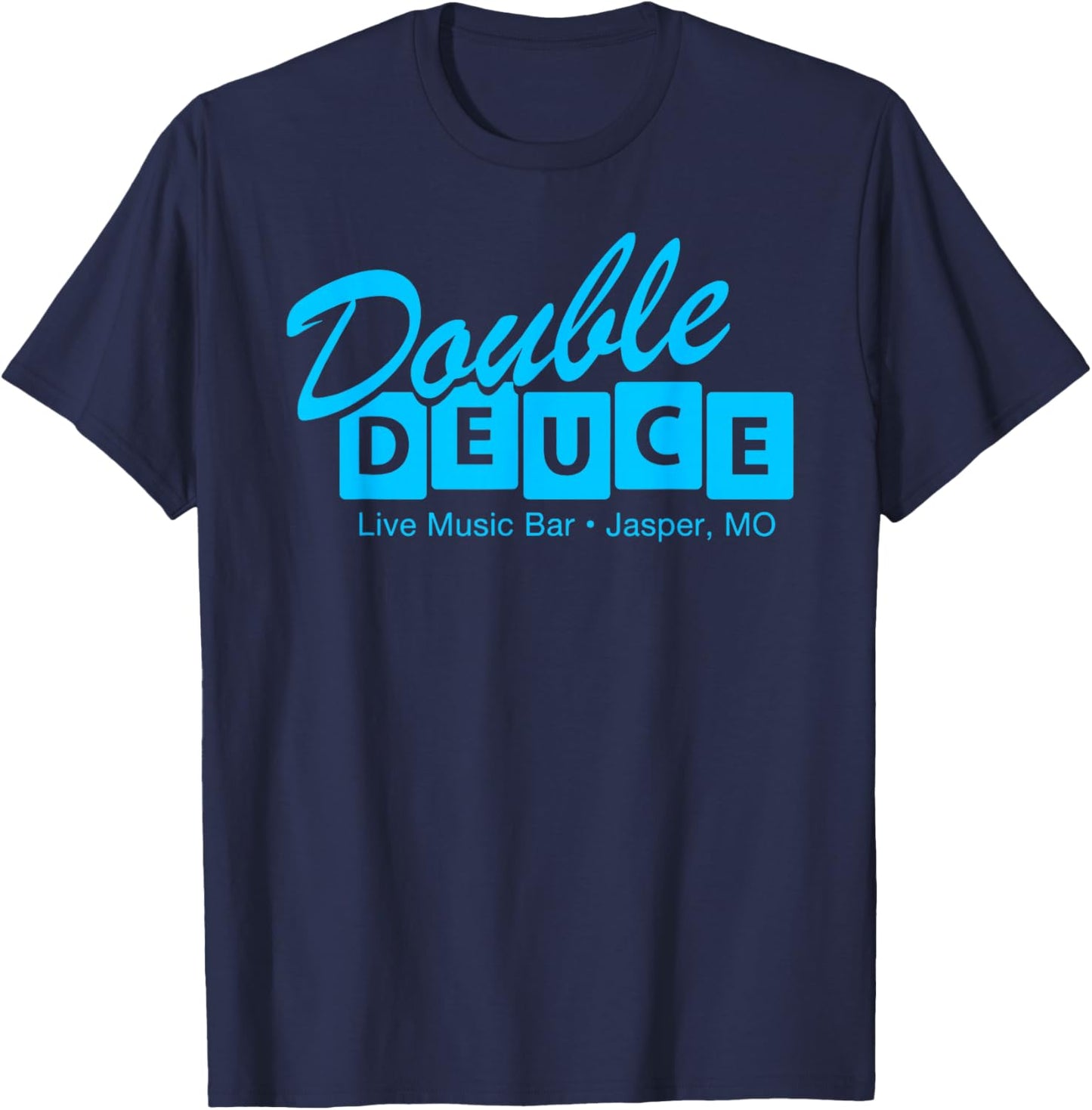Double Deuce Funny Retro Road Side Bar House T-Shirt - T-Shirt | Navy