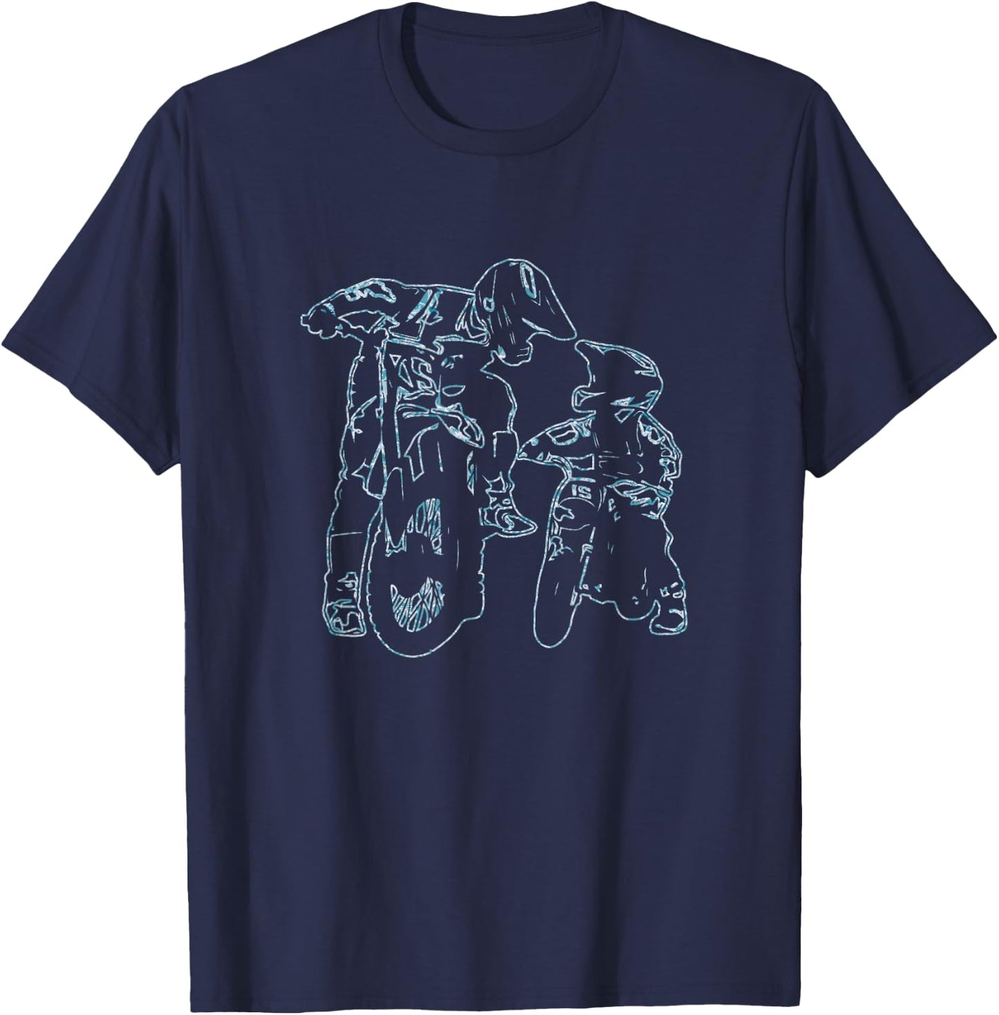 Father Son Dirt Bike Riding MX Motocross Biker T-Shirt - T-Shirt | Navy