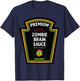 Zombie Brain Sauce 2024 Halloween Ketchup Matching Costume T-Shirt - T-Shirt | Navy