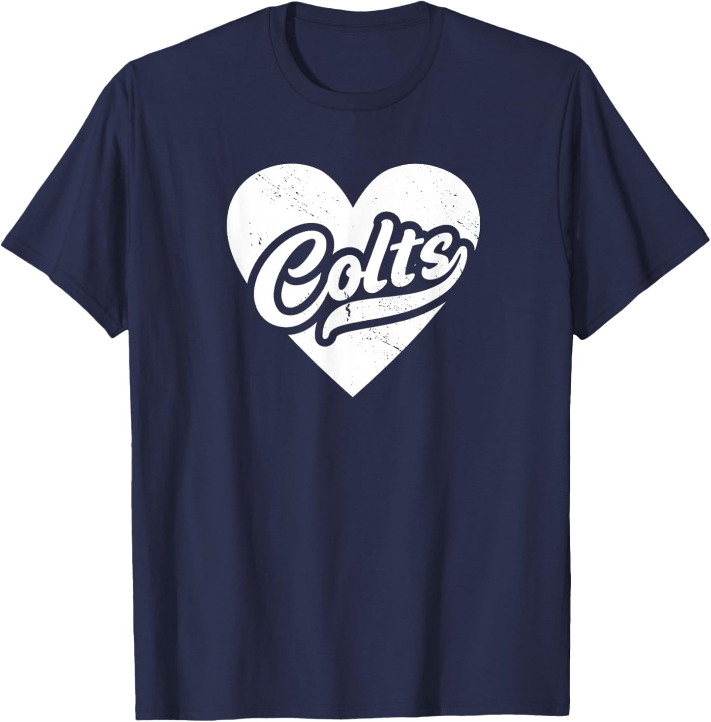 Vintage Colts School Spirit Go Colts Love T-Shirt - T-Shirt | Navy