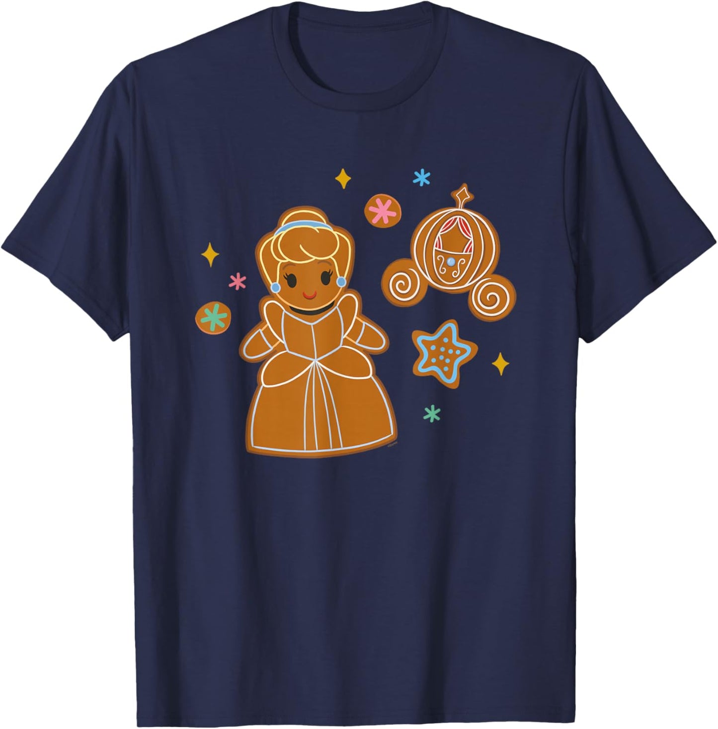 Disney Princess Holiday Christmas Gingerbread Cinderella T-Shirt - T-Shirt | Navy