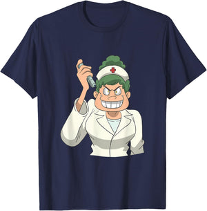 Nasty Nurse With Injection T-Shirt - T-Shirt | Navy