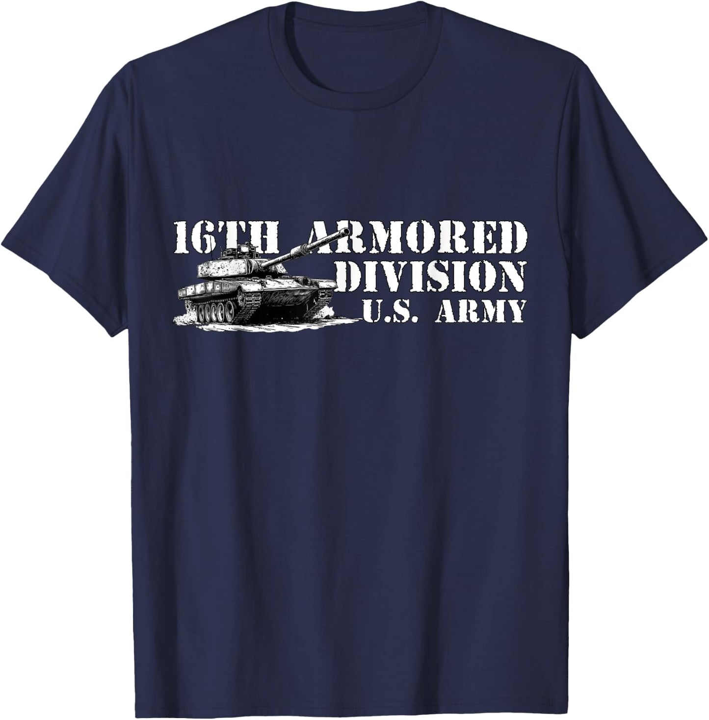 16th Armored Division Armadillo Division Retro Veterans Day T-Shirt - T-Shirt | Navy
