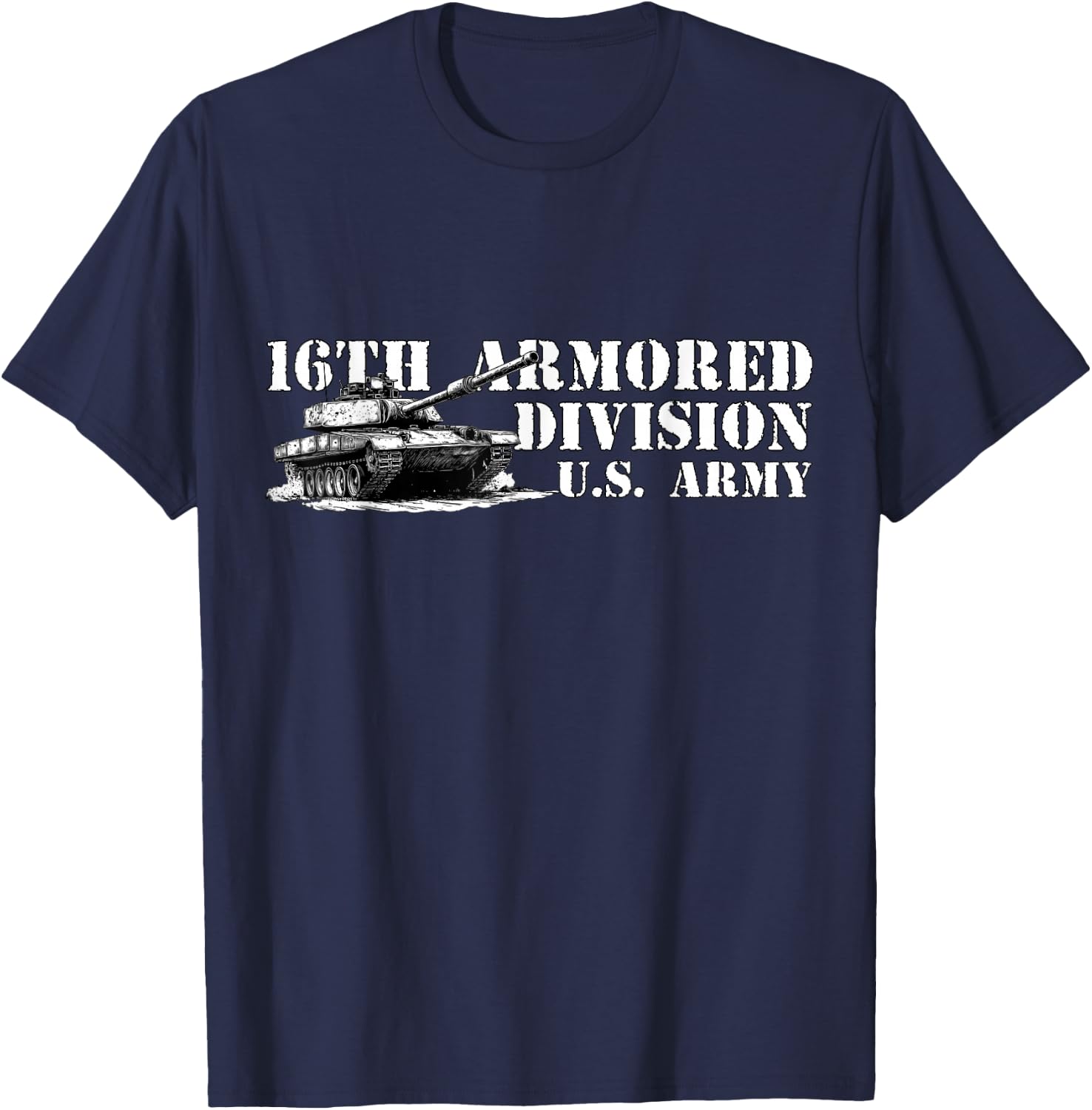 16th Armored Division Armadillo Division Retro Veterans Day T-Shirt - T-Shirt | Navy