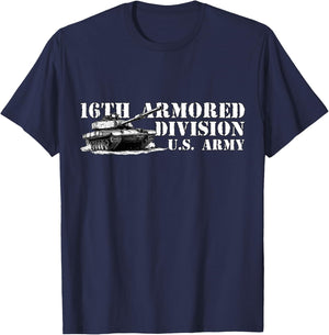 16th Armored Division Armadillo Division Retro Veterans Day T-Shirt - T-Shirt | Navy