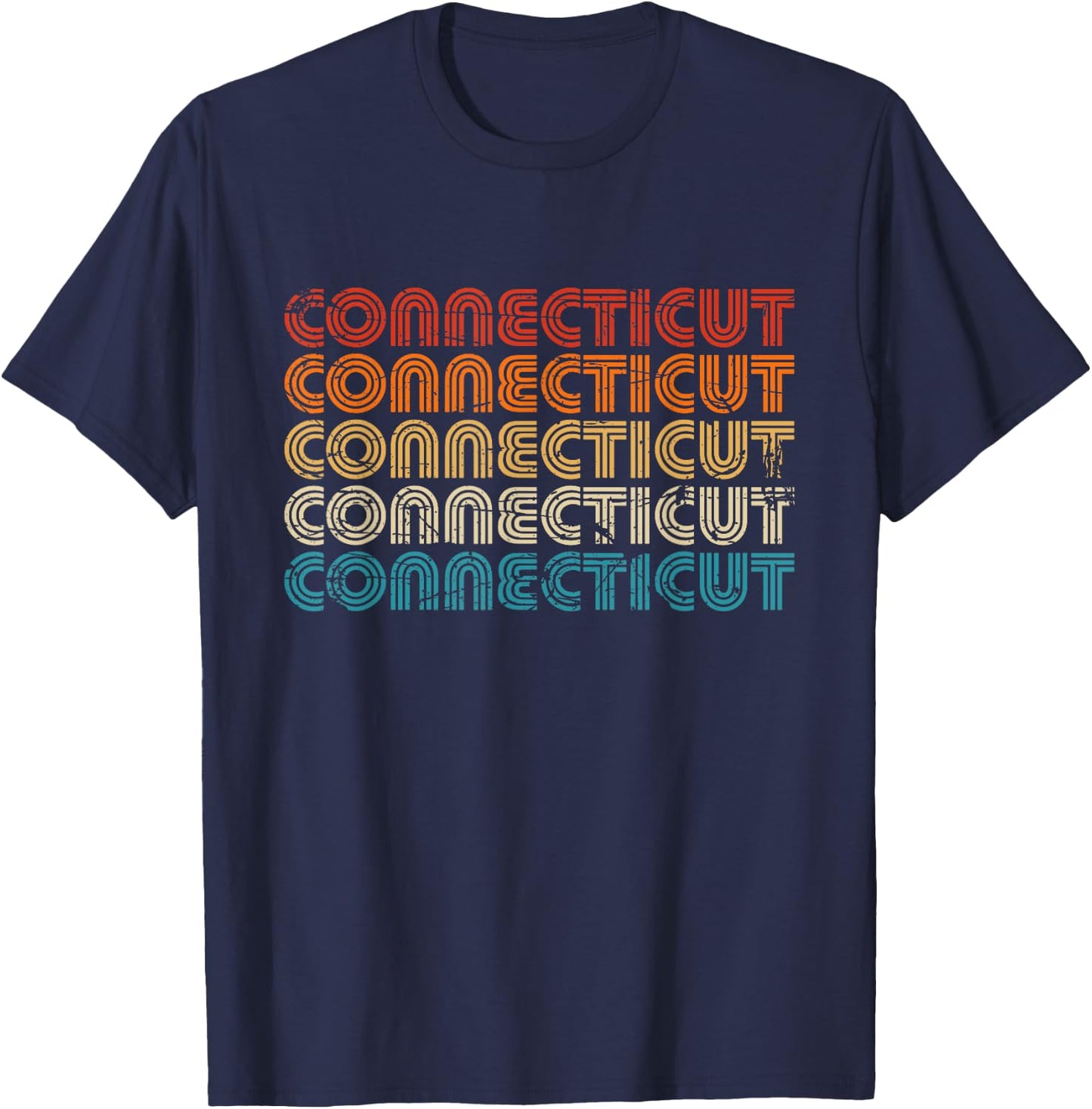 Connecticut State Country Retro Vintage Women Youth T-Shirt - T-Shirt | Navy