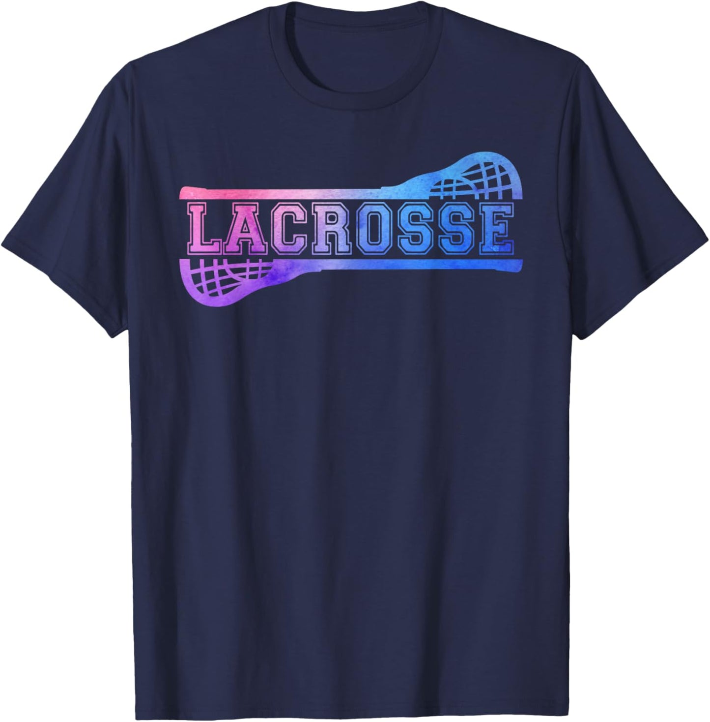 Cool Lacrosse Design For Girls Boy Tie-dye Crossed Sticks T-Shirt - T-Shirt | Navy
