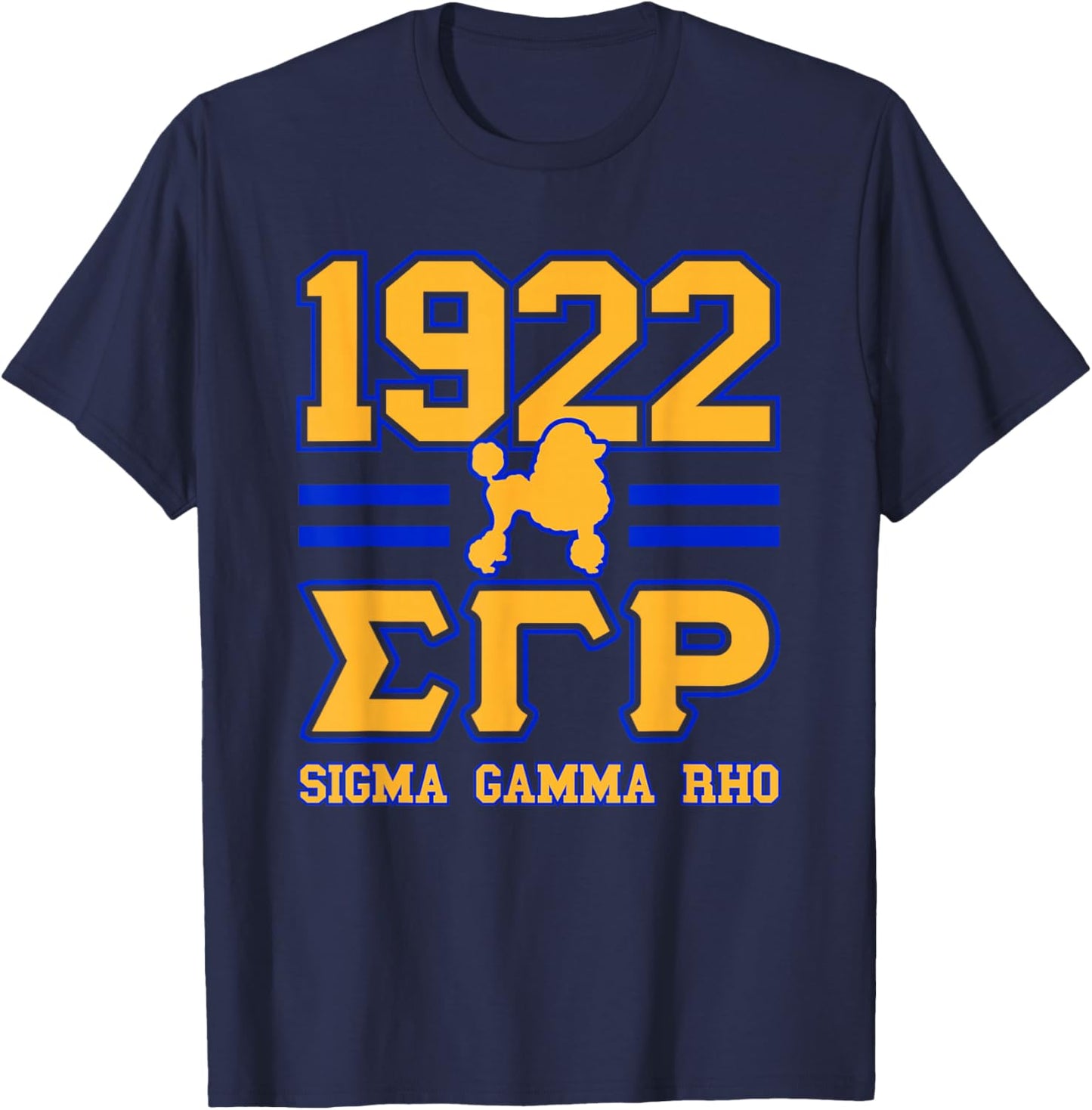 Sigma Gamma Rho Paraphernalia, Sigma Pretty Poodles Sorority T-Shirt - T-Shirt | Navy